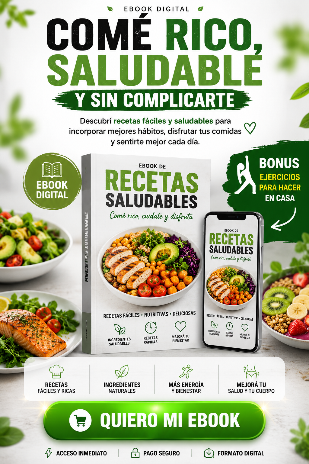 el secreto de comer rico y saludable.